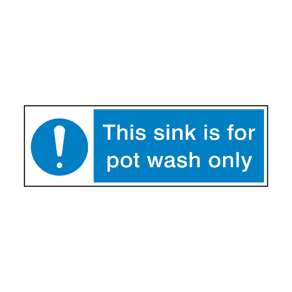 This Sink Pot Wash Only Hygiene Sticker | Safety-Label.co.uk
