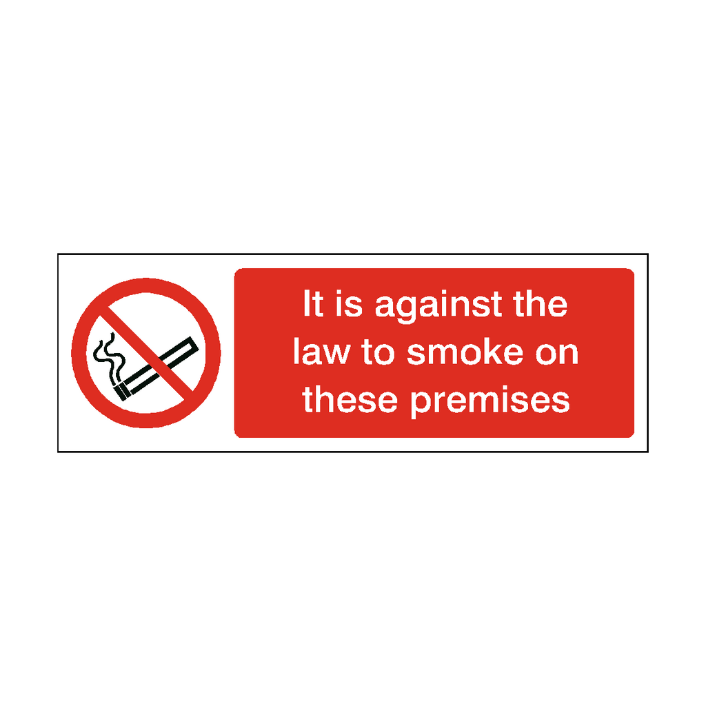 Against Law To Smoke On Premises Label