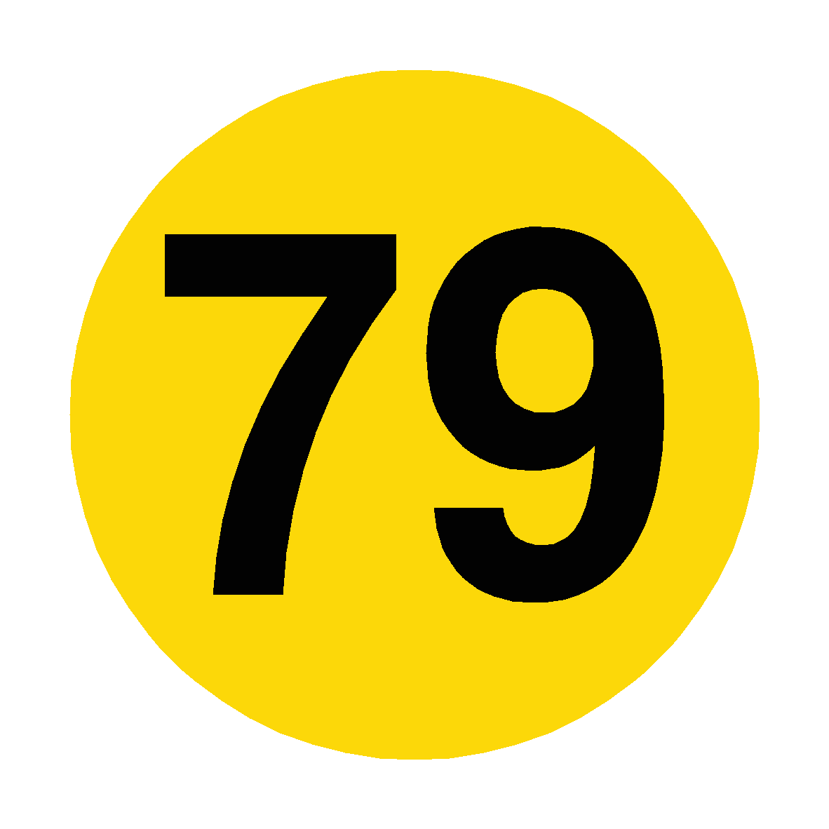 Number 79 Floor Marker | Safety-Label.co.uk