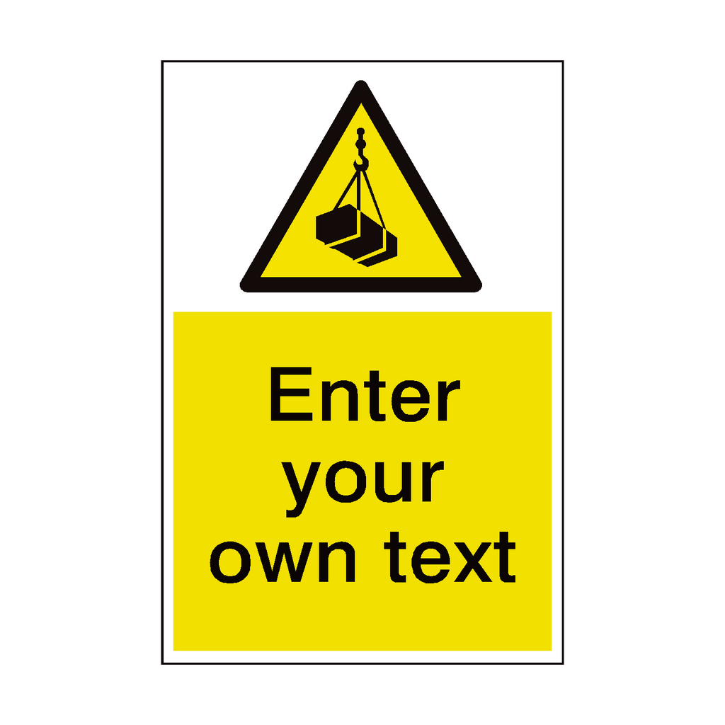 Overload Material Sign Overhead Load Custom Hazard Sign | Safety-Label.co.uk