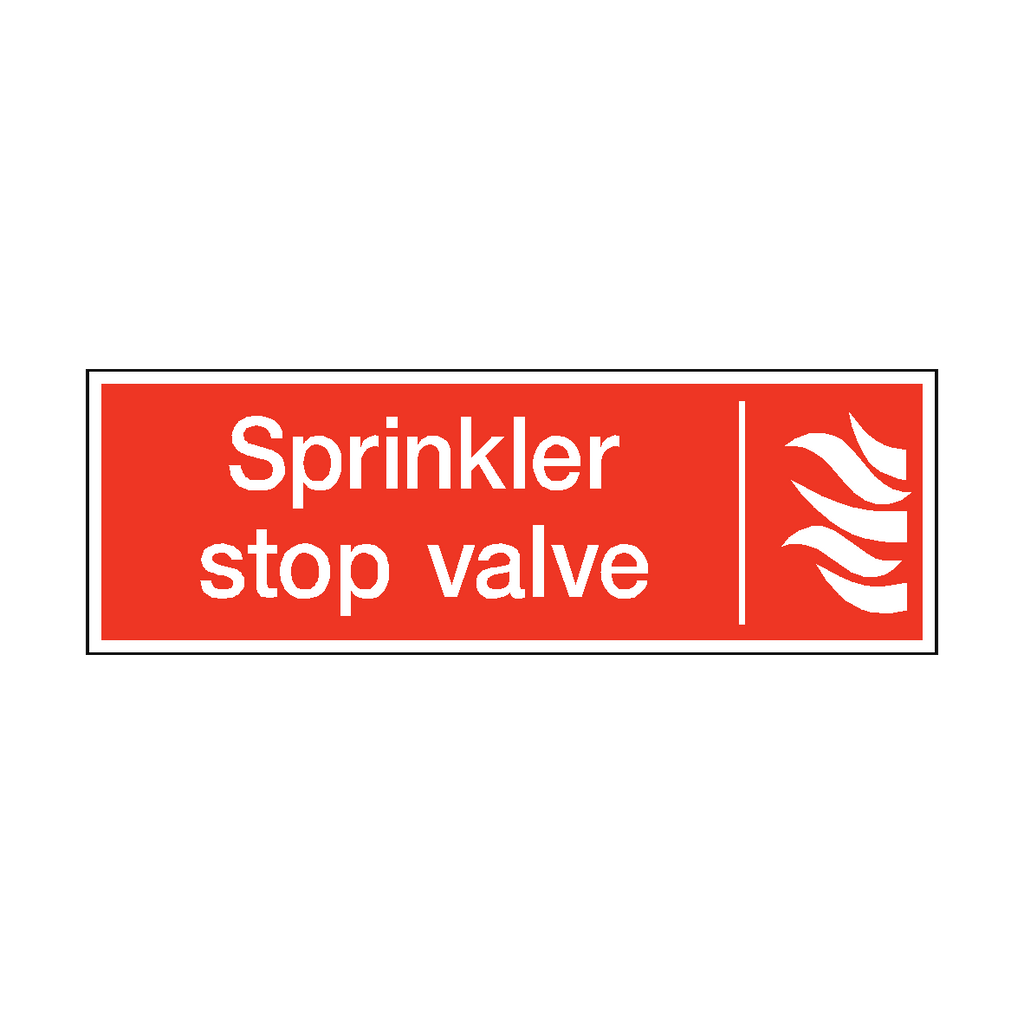 Sprinkler Stop Valve Safety Sign | Safety-Label.co.uk
