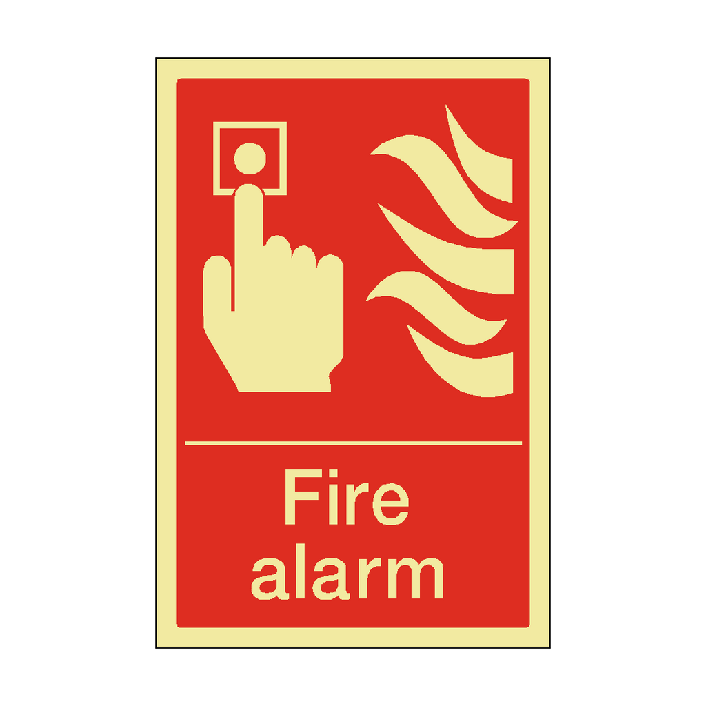 Photoluminescent Fire Alarm Sticker