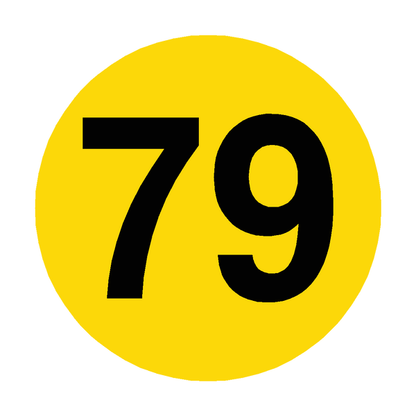 Number 79 Floor Marker | Safety-Label.co.uk