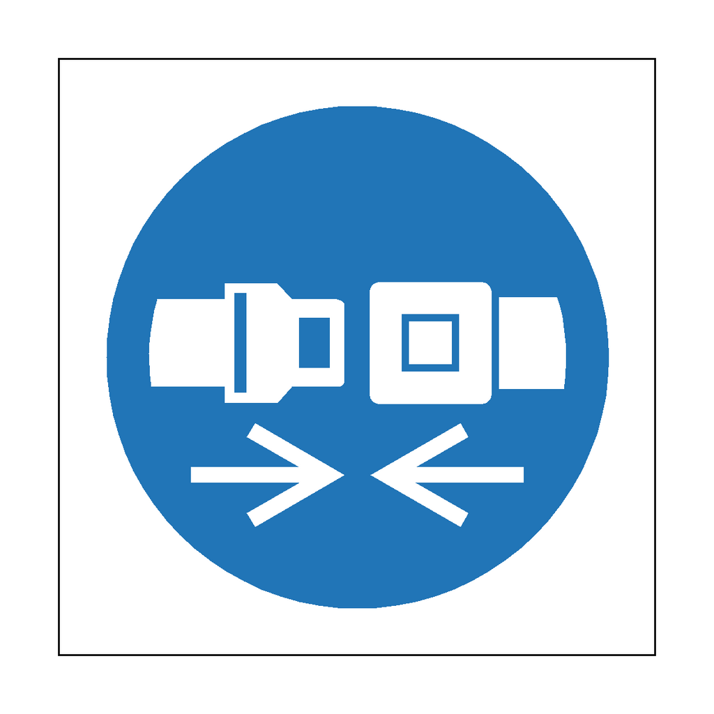 Wear Safety Belts Symbol Label