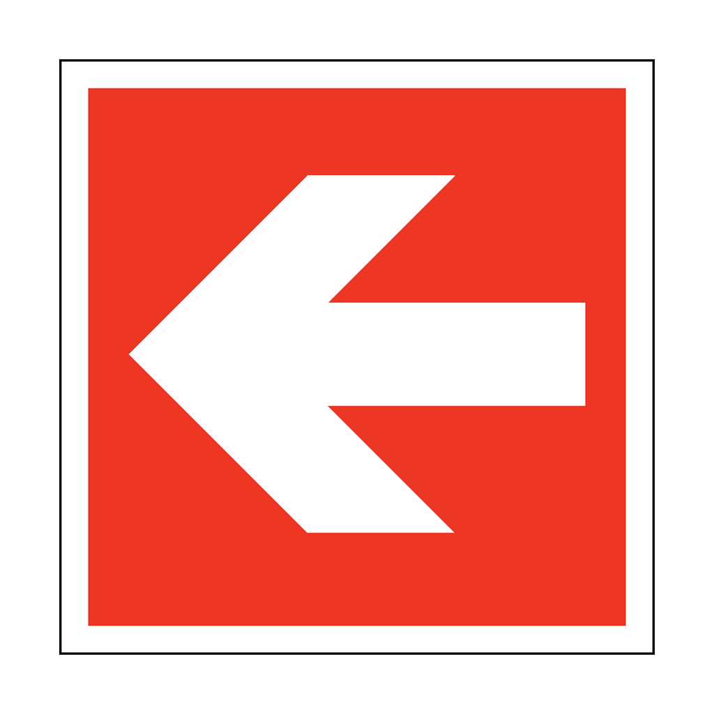 Arrow Safety Sign Left | Safety-Label.co.uk