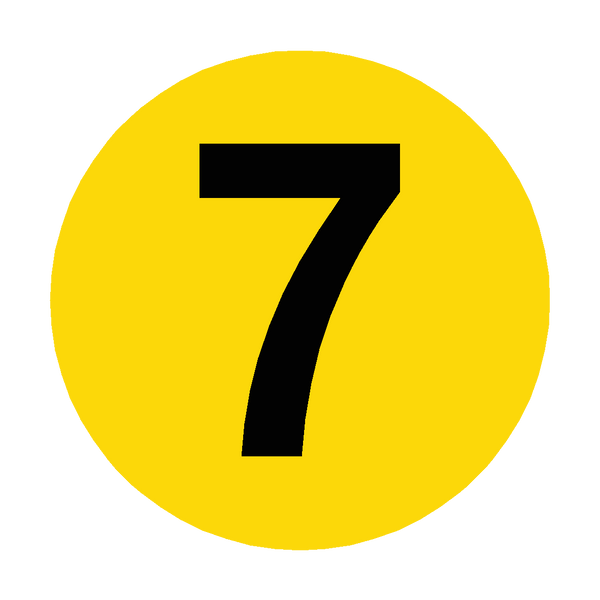 Number 7 Floor Marker | Safety-Label.co.uk