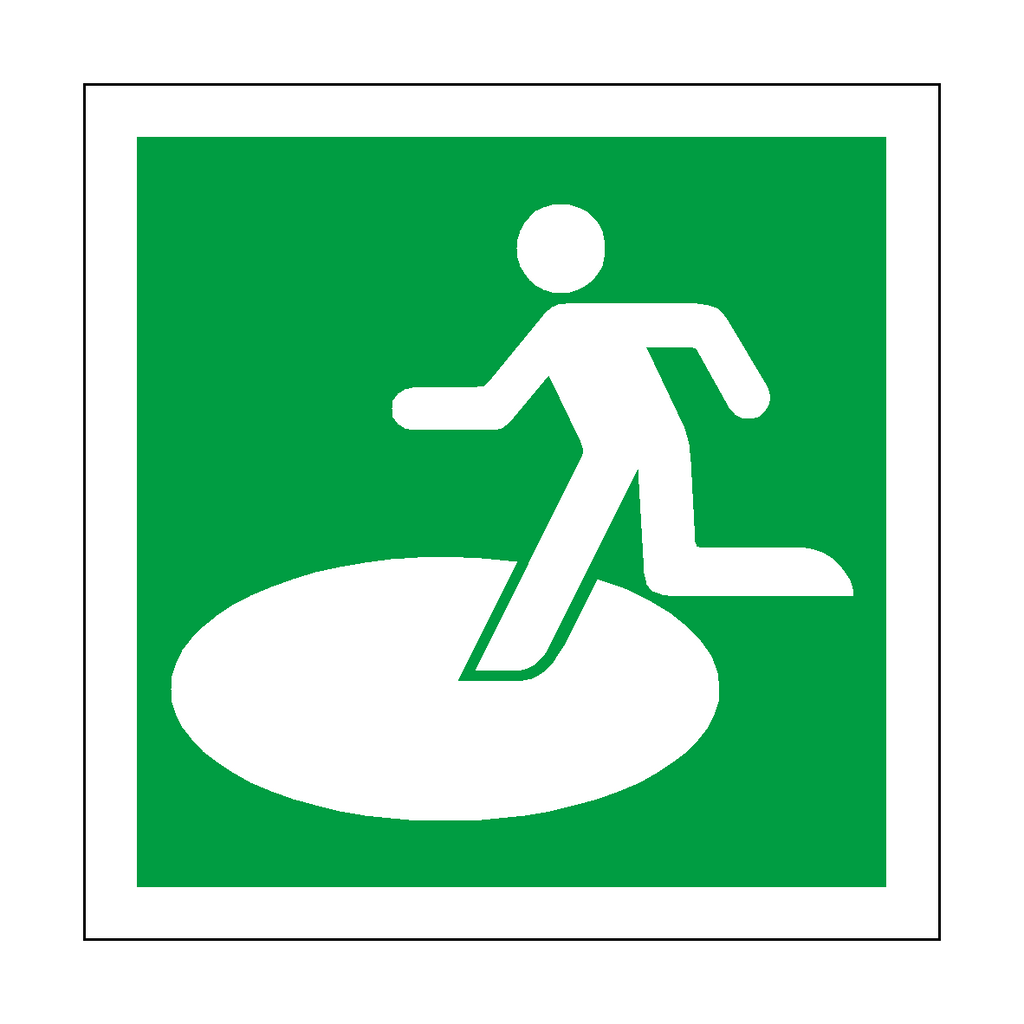 Natural Disaster Outdoor Refuge Area Symbol Sign | Safety-Label.co.uk