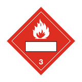 Flammable White Text Box 3 Sticker | Safety-Label.co.uk