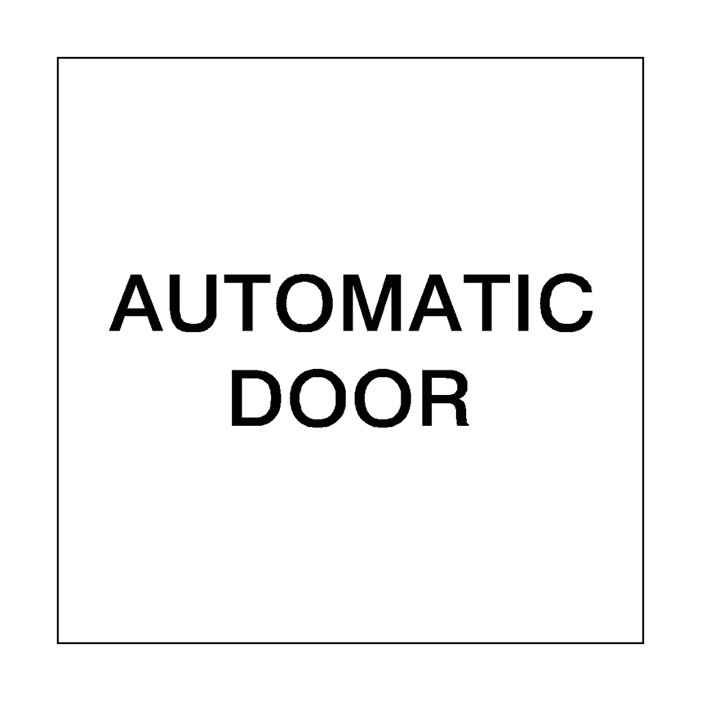 Black Automatic Door Sticker
