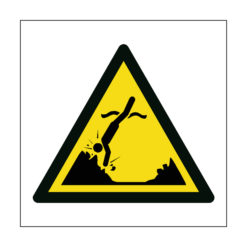 Submerged Object Hazard Symbol Label | Safety-Label.co.uk