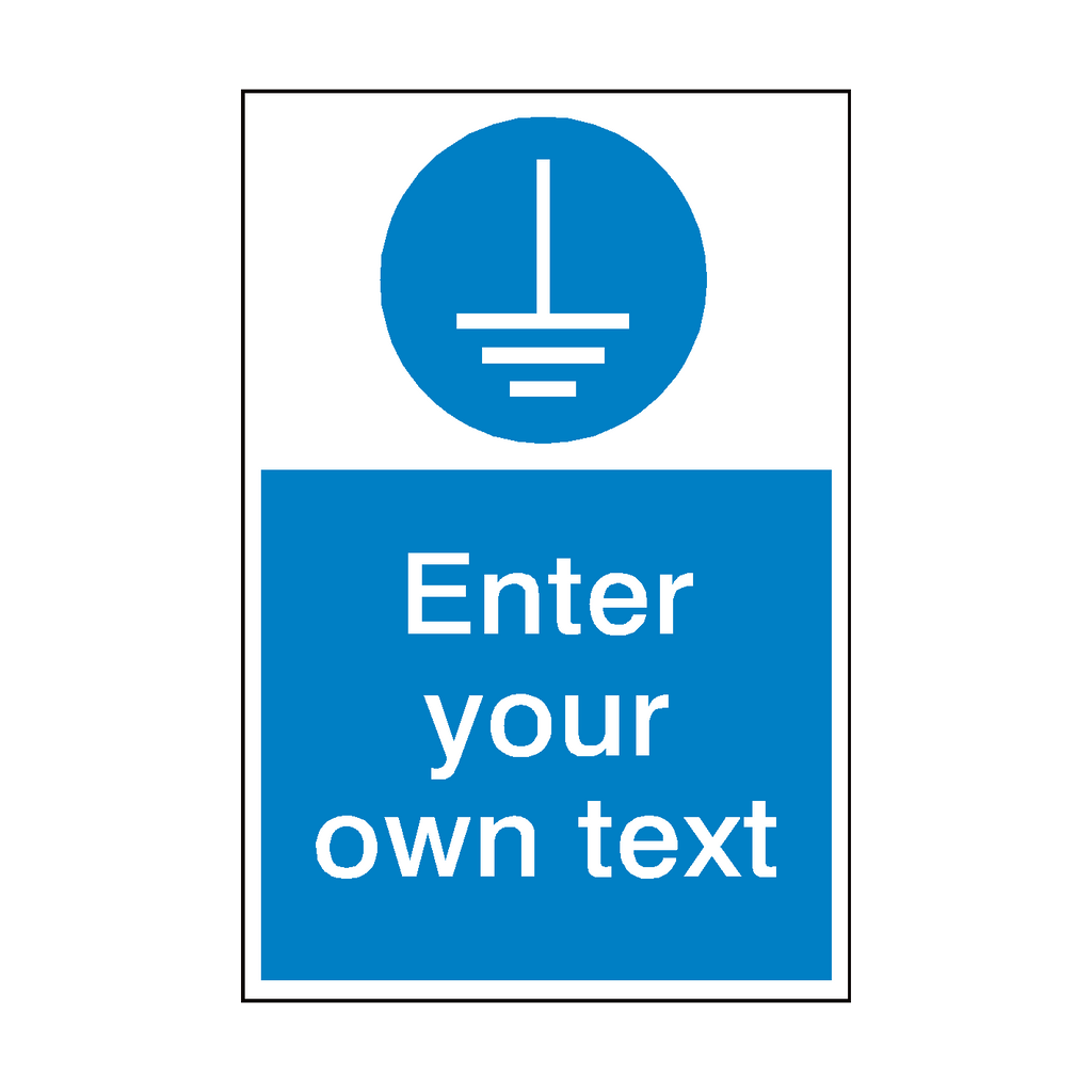 Connect Earth Terminal Custom Mandatory Sign | Safety-Label.co.uk