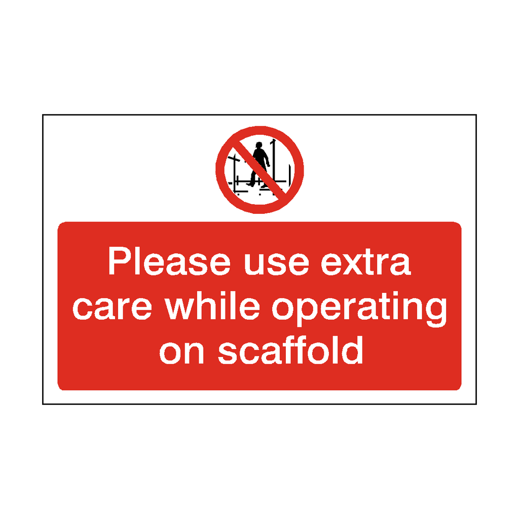 Scaffolding Construction Safety Sign | Safety-Label.co.uk