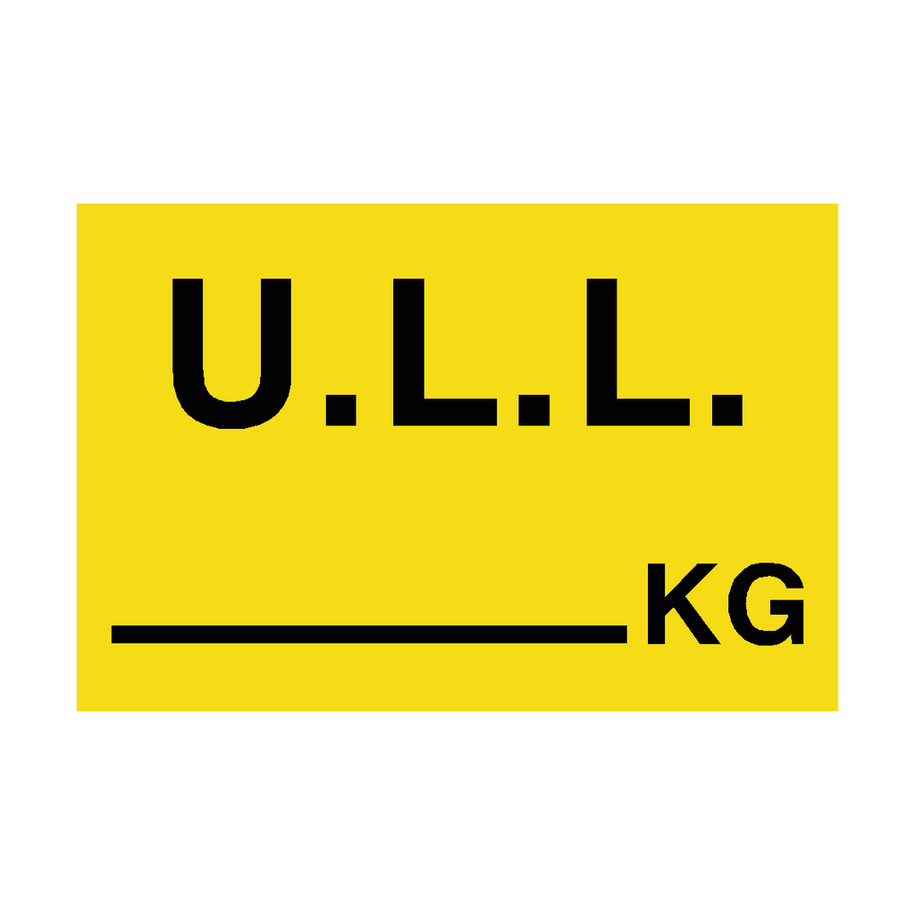 U.L.L Sign KG Yellow