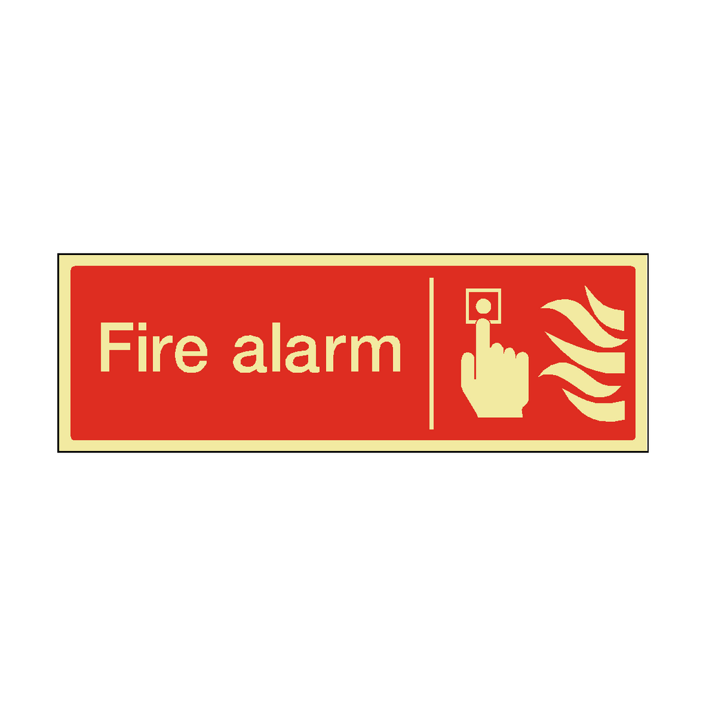 Photoluminescent Fire Alarm Safety Sticker