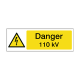 110 kV Safety Sign | Safety-Label.co.uk