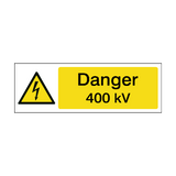 400 kV Safety Sign | Safety-Label.co.uk