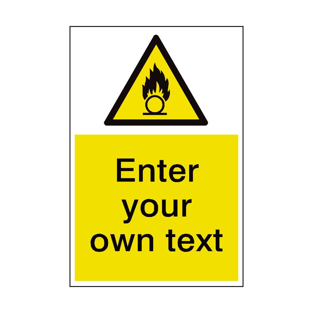 Oxidising Custom Hazard Sign | Safety-Label.co.uk