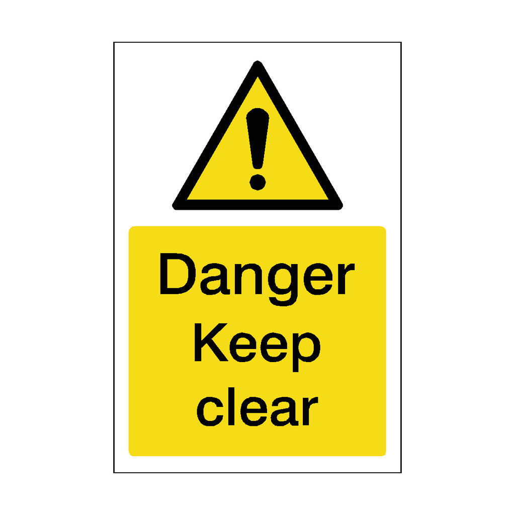 Keep Clear Sticker | Safety-Label.co.uk