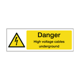Danger High Voltage Cables Underground Label | Safety-Label.co.uk