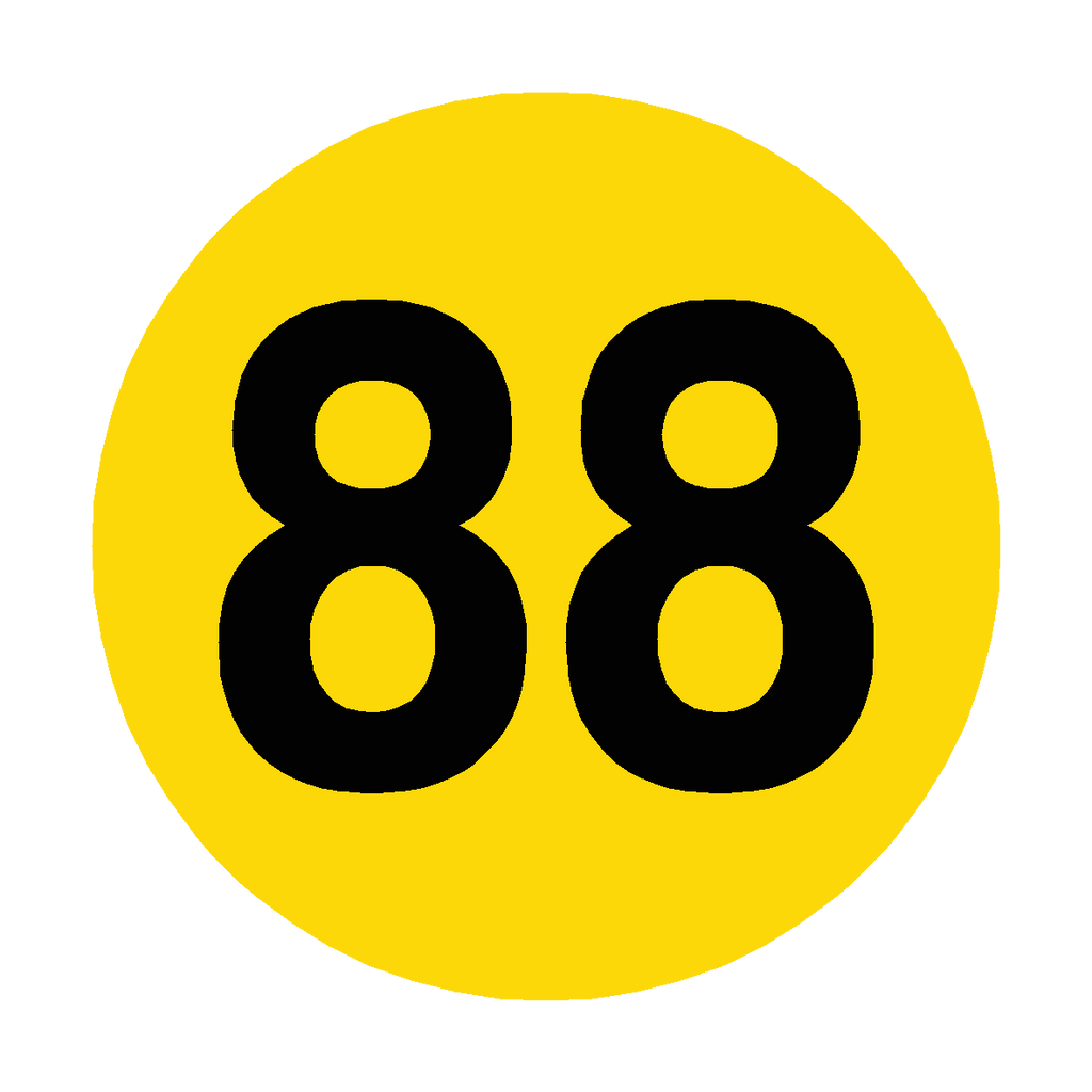 Number 88 Floor Marker | Safety-Label.co.uk