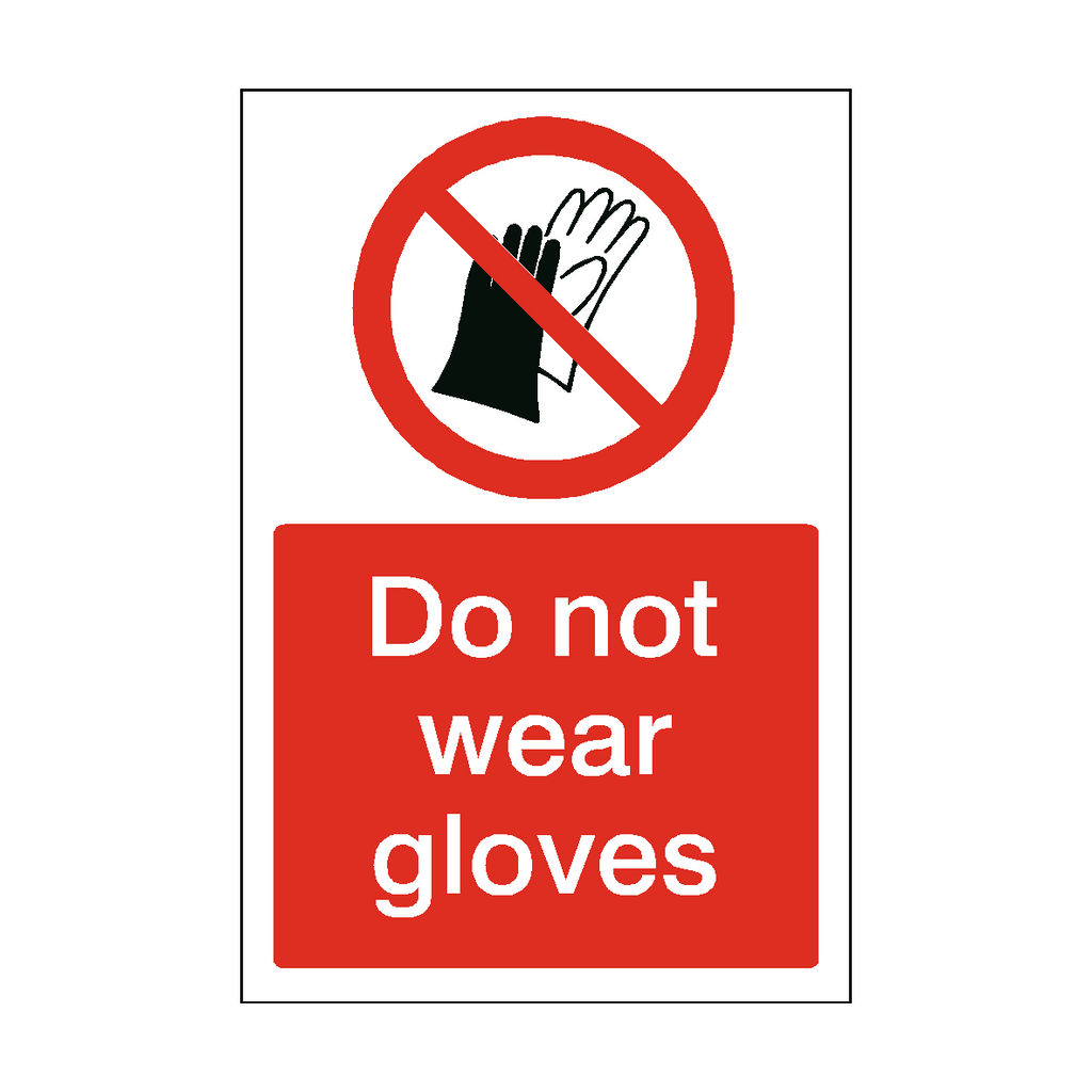 Do Not Wear Gloves Sticker