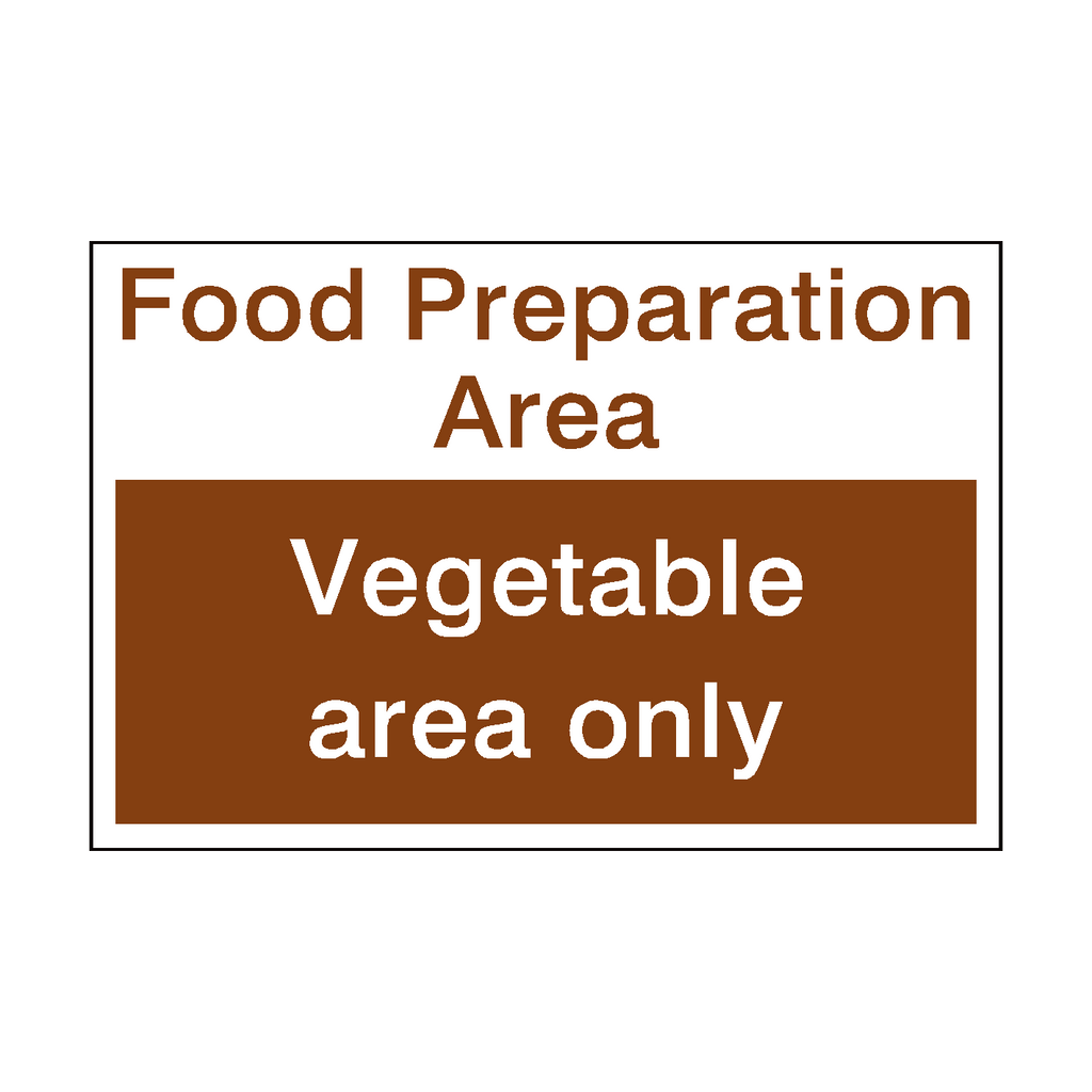 Vegetable Area Sticker | Safety-Label.co.uk