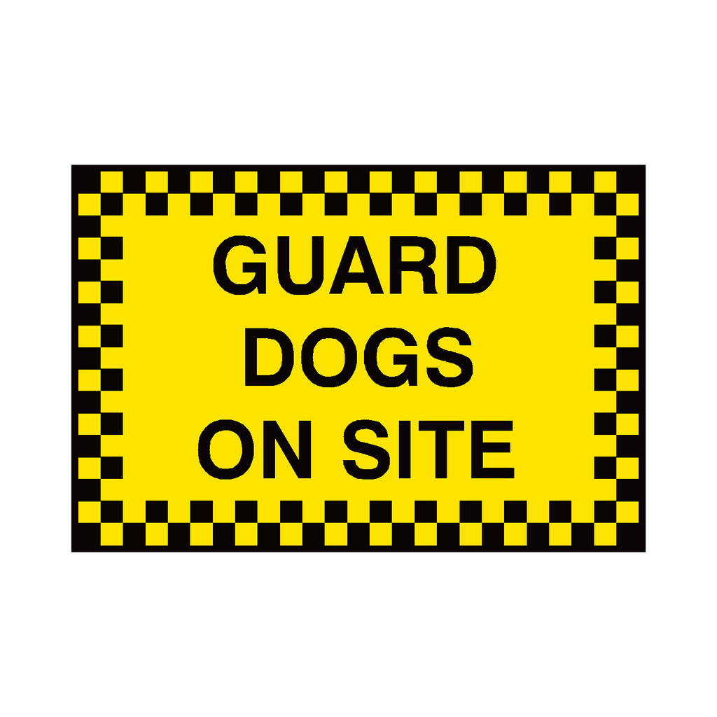 Guard Dogs On Site Security Sticker | Safety-Label.co.uk