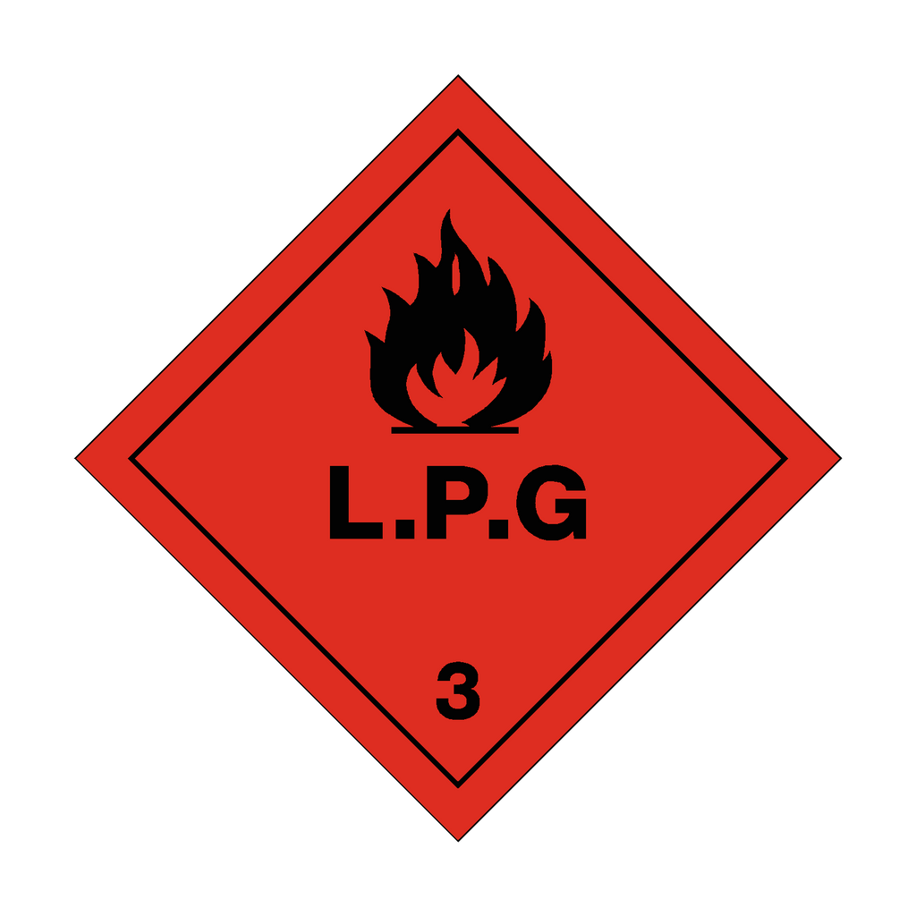LPG 3 Sticker | Safety-Label.co.uk