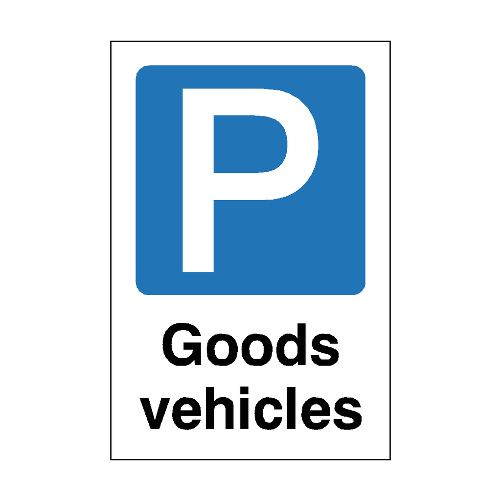 Goods Vehicles Parking Sign | Safety-Label.co.uk