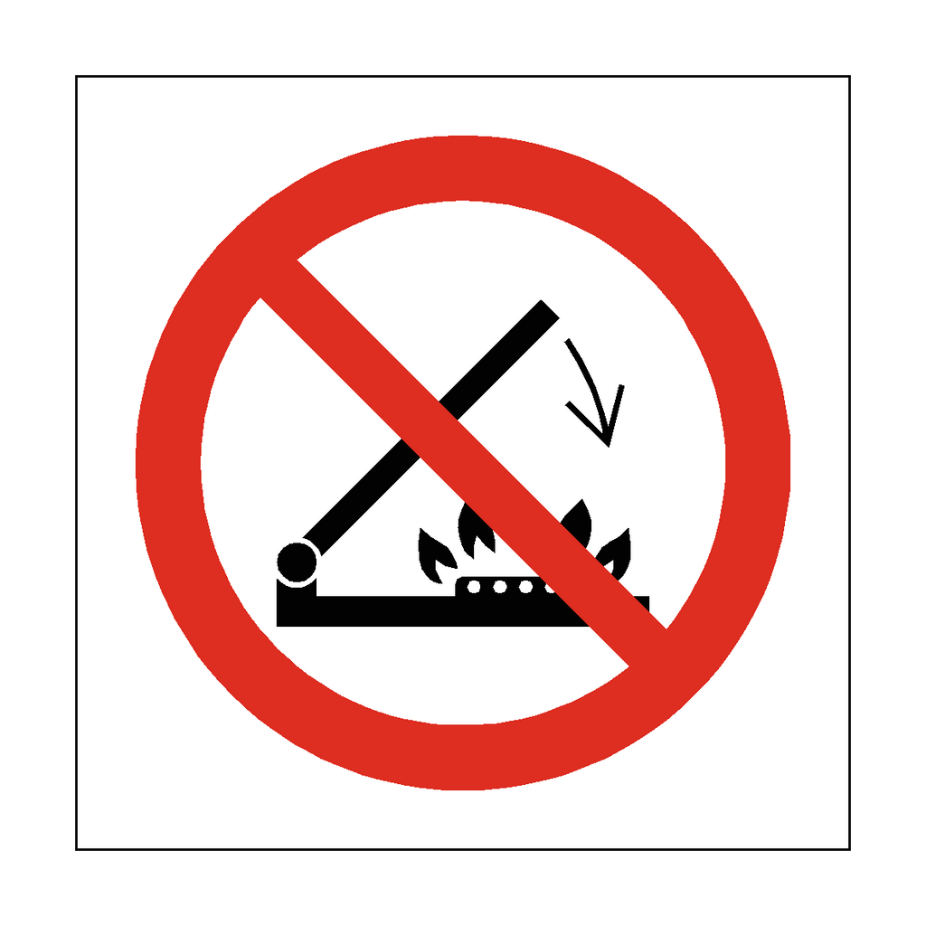 Do Not Shut Lid When Burners Operating Symbol Label | Safety-Label.co.uk