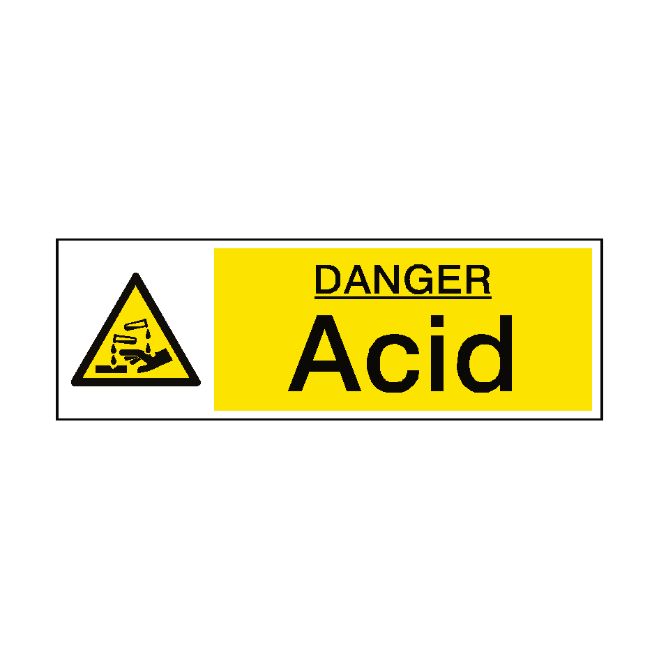 Sticker Storage Acid Danger Acid Sticker | Safety-Label.co.uk