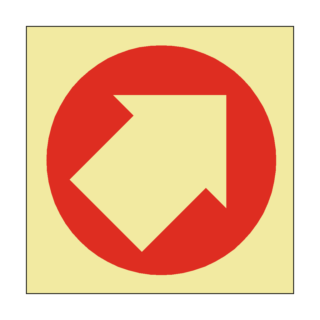 Photoluminescent Arrow Sticker Up Right