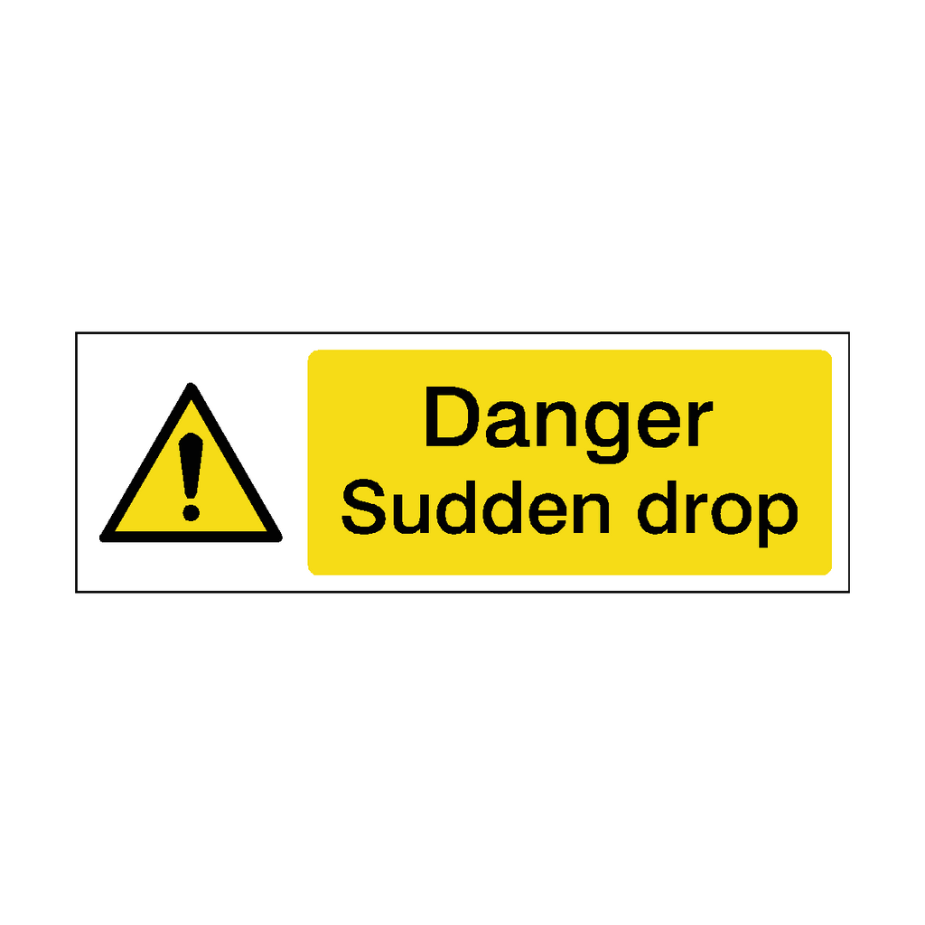 Sudden Drop Label | Safety-Label.co.uk