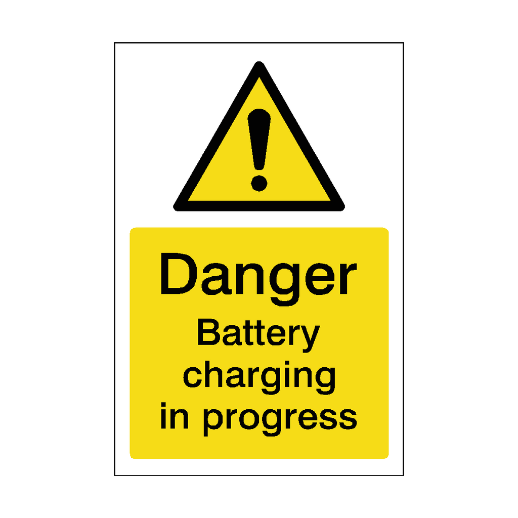 Battery Charging Sticker | Safety-Label.co.uk