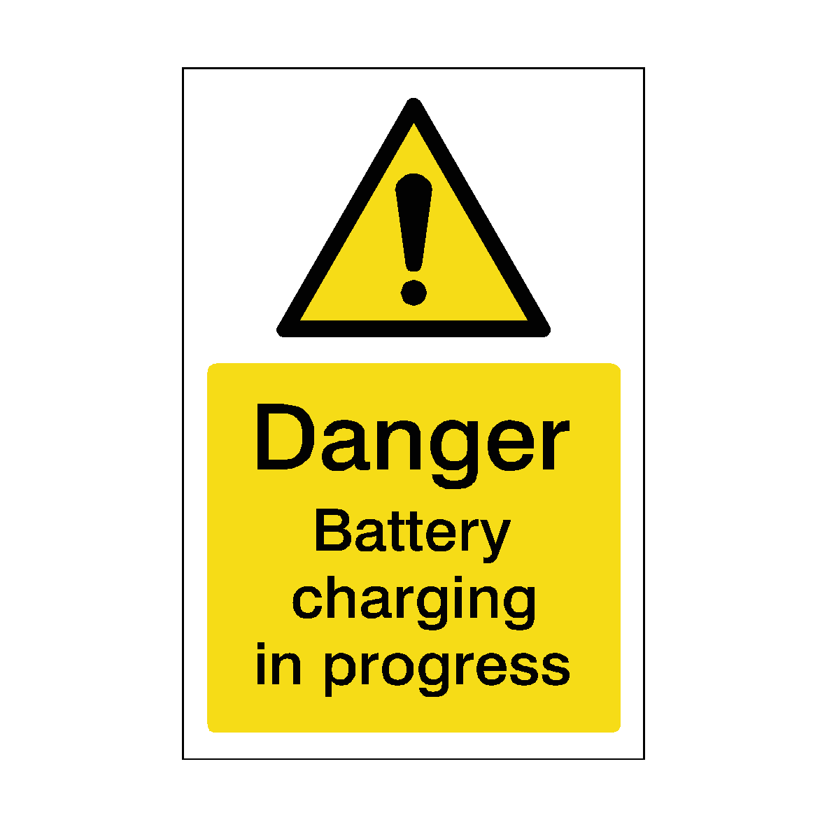 Battery Charging Sticker | Safety-Label.co.uk