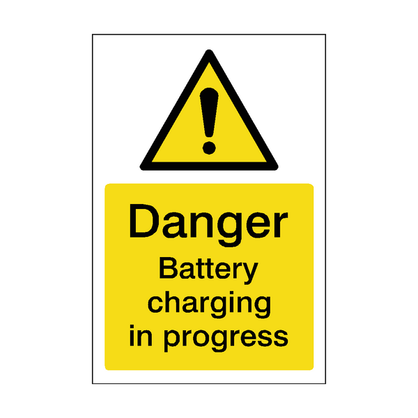 Battery Charging Sticker | Safety-Label.co.uk