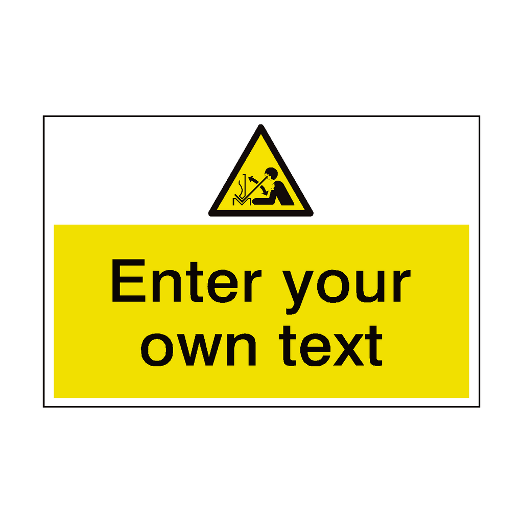 Rapid Movement Of Workpiece In Press Brake Custom Safety Sign | Safety-Label.co.uk