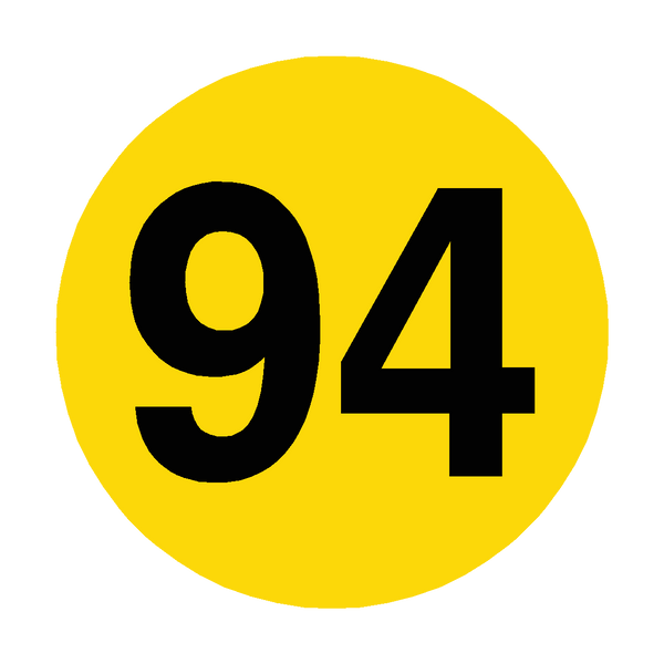 Number 94 Floor Marker | Safety-Label.co.uk