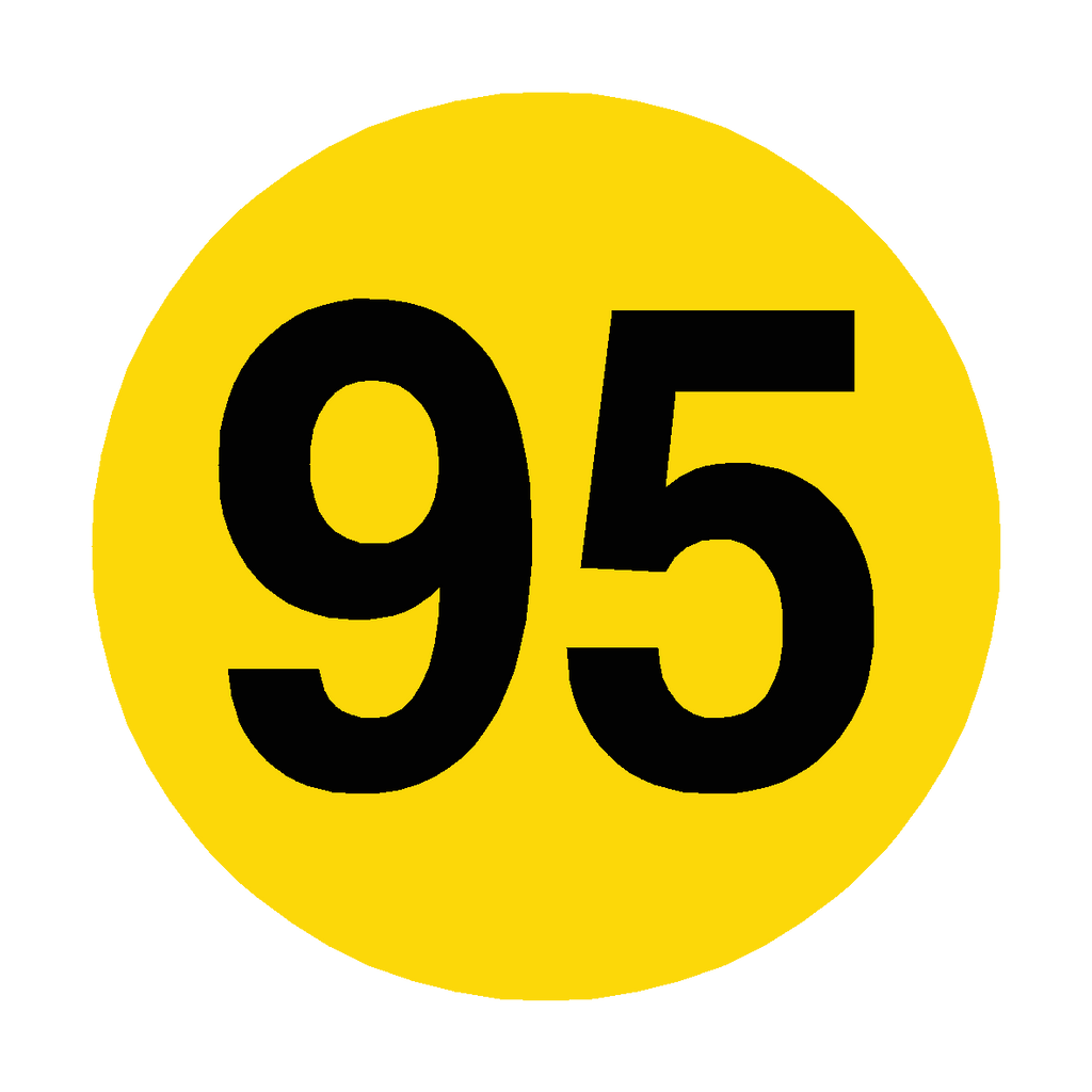 Number 95 Floor Marker | Safety-Label.co.uk