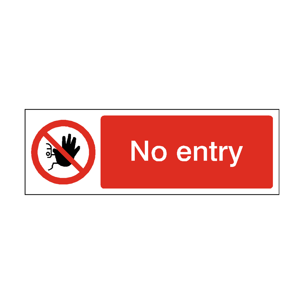 No Entry Safety Sign