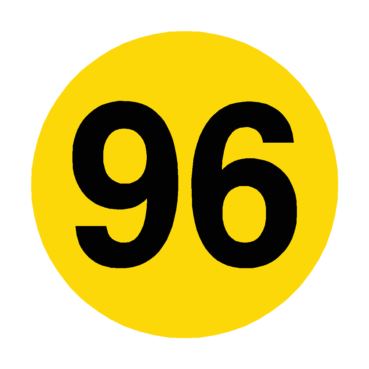 Number 96 Floor Marker | Safety-Label.co.uk