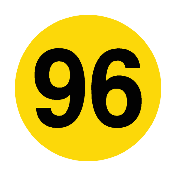 Number 96 Floor Marker | Safety-Label.co.uk