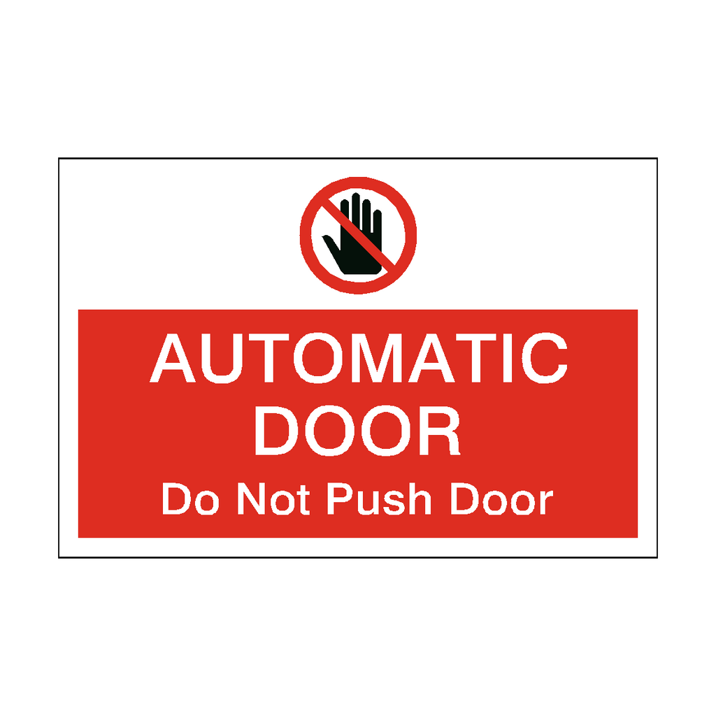 Prohibition Hand Landscape Automatic Door Do Not Push Door Sticker