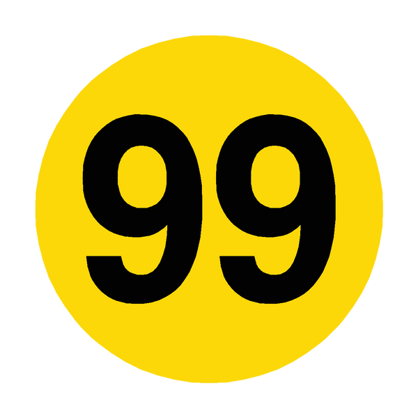Number 99 Floor Marker | Safety-Label.co.uk