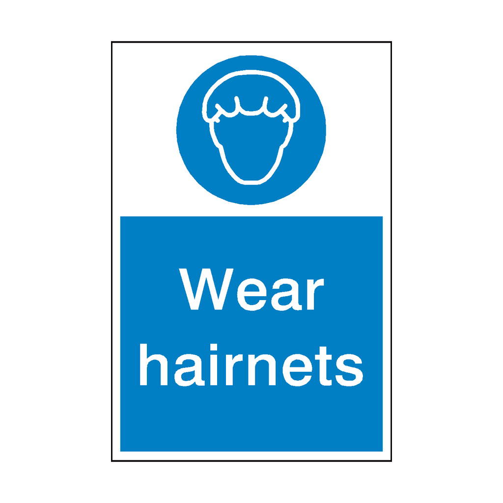 Wear Hairnets Sticker | Safety-Label.co.uk