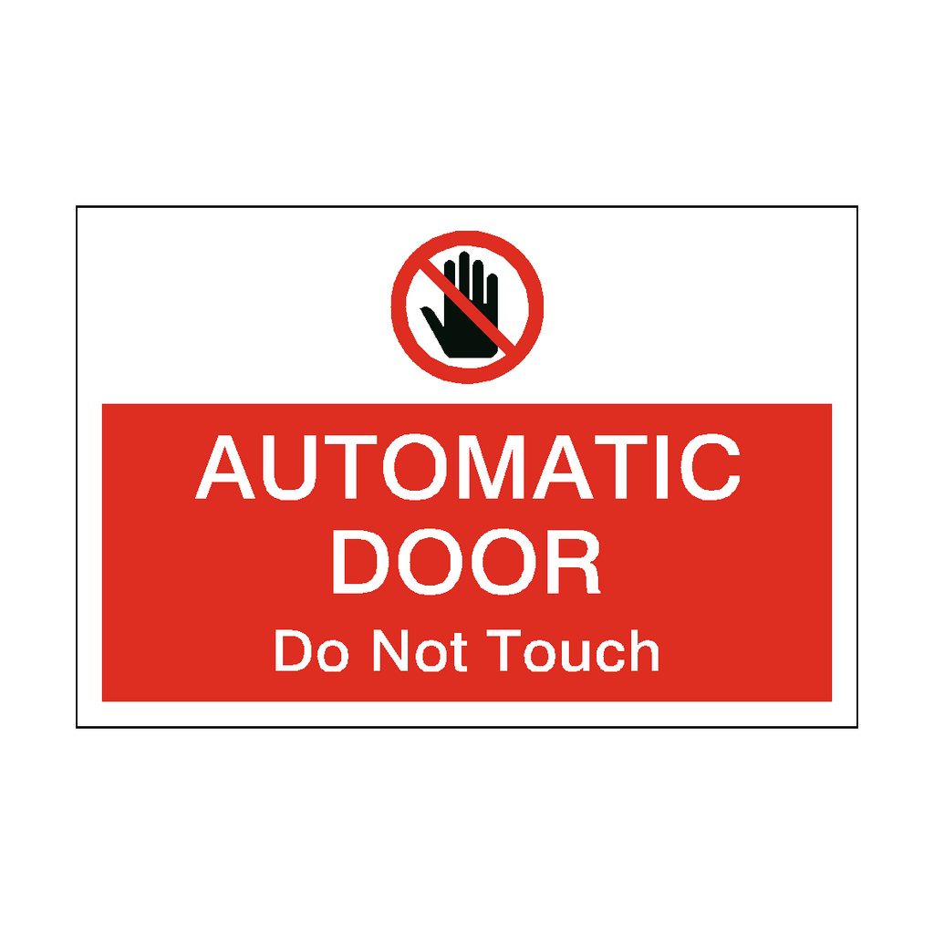 Prohibition Hand Landscape Automatic Door Do Not Touch Sticker