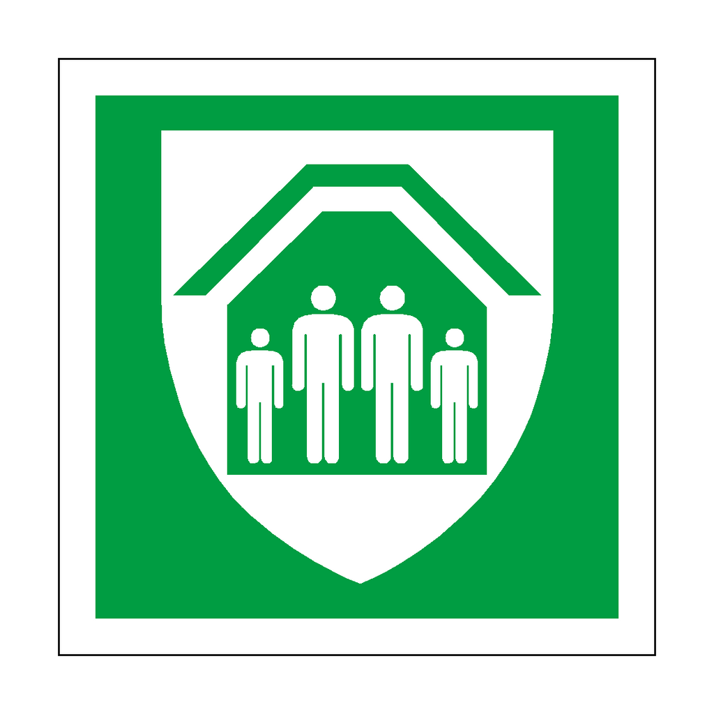 Protection Shelter Symbol Sign | Safety-Label.co.uk