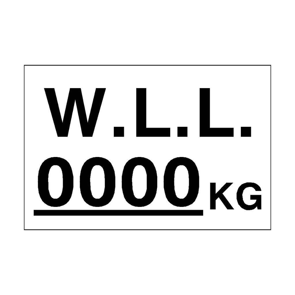Sign 4 L W.L.L Sign KG White Custom Weight