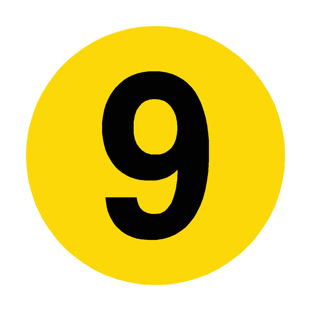 Number 9 Floor Marker | Safety-Label.co.uk