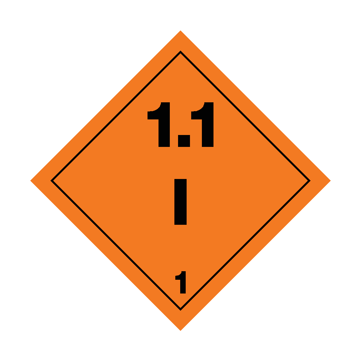 Class 1.1 Explosives I Sticker